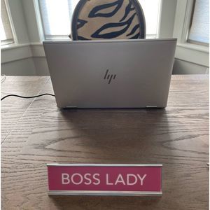 COPY - Desk plate Boss Lady for your posh room